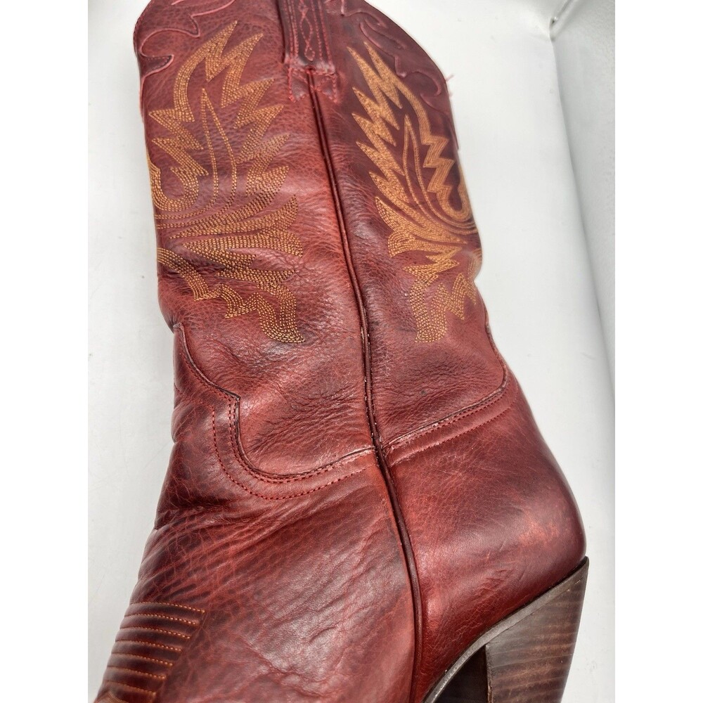 Charlie 1 Horse Lucchese Women's Red Brazilian Leather Western  Size 8  B - Picture 8 of 16